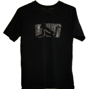 Drunk Monkey Vintage Black Bling Short  Sleeve TShirt Size M